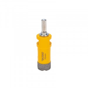 KRANZ Коронка алмазная по керамограниту/железобетону М14 вакуумное спекание 25мм, для УШМ KR-92-1012