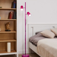 Uniel св-к св/д напольный торшер 2х6W сенсор/диммер, 1575x220 металл/пластик красный ULM-T600 RED