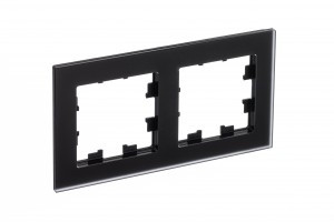 Systeme Electric AtlasDesign Nature рамка СУ 2 мест. матовое стекло черный ATN331002 (2!)