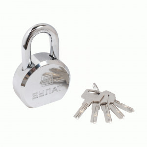 Замок навесной БУЛАТ ВС6-Т65МХ (ВС1С-865) хром d10,5 мм. 5 перф. кл.(24,6)