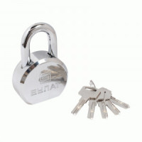 Замок навесной БУЛАТ ВС6-Т65МХ (ВС1С-865) хром d10,5 мм. 5 перф. кл.(24,6)