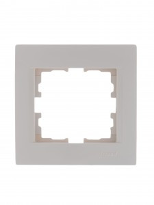 Lezard KARINA рамка 1 мест. (горизонт.) б/вст крем (ABS) 707-0300-146