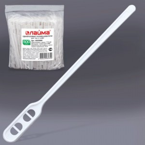 Одноразовые размешиватели д/чая и кофе (компл. 500шт) ЛАЙМА Бюджет,  пласт., 115 мм, 600998