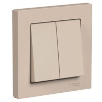 Systeme Electric AtlasDesign выкл. СУ 2 кл. песочный (пл.осн.) ATN001252 (5!)