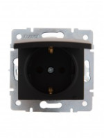 Lezard KARINA мех. роз. СУ 1 мест. 16А земля, крышка, керамика чёрн. бархат (корп. ABS) 707-4288-123