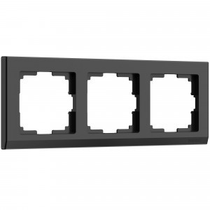 Werkel рамка СУ 3 мест. Stark (черный)  (WL04-Frame-03-black a029216)W0031808 a050925