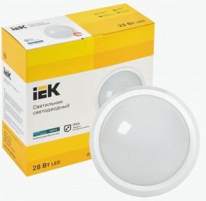 IEK св-к св/д ЖКХ ДПО 5070 28W(2660lm) 4000К IP65 круг белый 253x103 LDPO0-5070-28-4000-K01