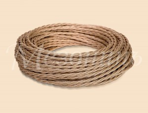 МЕЗОНИНЪ РЕТРО-провод витой 3х2,5 бежевый перламутр (бух. 50м, цена за 1м) GE70152-29