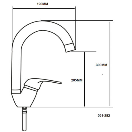 RAIN Смеситель для кухни Веста, высокий излив, картридж 35мм, латунь, под гранит, белый