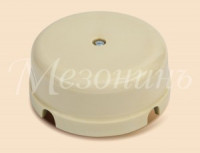 МЕЗОНИНЪ Коробка распред. фарфор (керамика) D80мм, H33мм, IP20, слон.кость GE70235-02