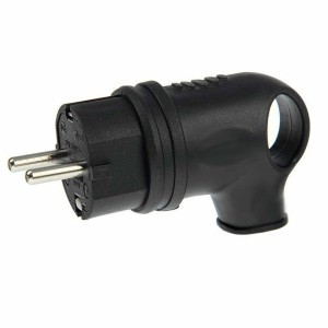 Lezard вилка угловая с кольцом каучук 2Р+РЕ 1х16А 220-240V 106-0400-0109