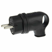 Lezard вилка угловая с кольцом каучук 2Р+РЕ 1х16А 220-240V 106-0400-0109