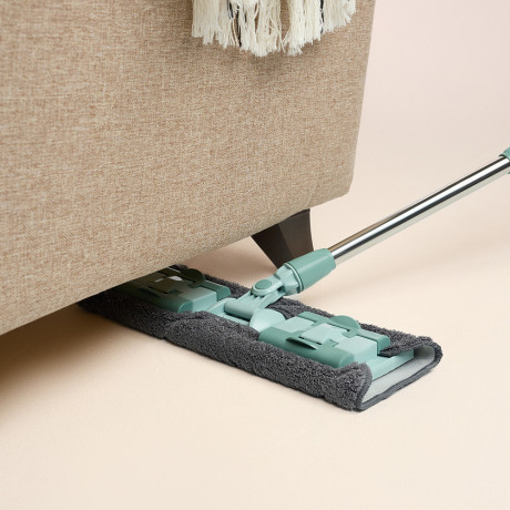 Швабра со сменной насадкой тм VETTA, насадка микрофибра, телеск.ручка 110см, сталь, пластик, 2 цвета