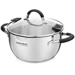 Кастрюля VENSAL Magique 1523VS с крышкой, 2,5л, нерж.сталь,d=20см, д/всех плит