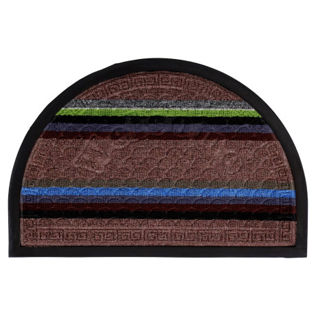 VETTA Коврик придверный, ворсовый с резиновой каймой, полукруг 40x60см, 3 дизайна