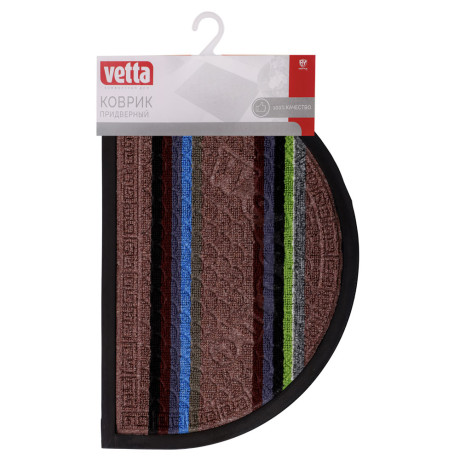 VETTA Коврик придверный, ворсовый с резиновой каймой, полукруг 40x60см, 3 дизайна