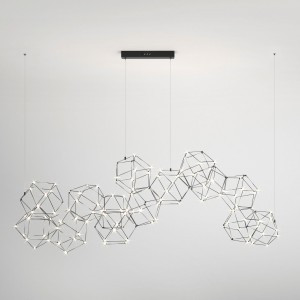 Eurosvet св-к подвесной  LED 3310lm 1670х540х1200 металл черный жемчуг Uma 90168/14 a061148