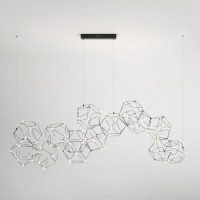 Eurosvet св-к подвесной  LED 3310lm 1670х540х1200 металл черный жемчуг Uma 90168/14 a061148