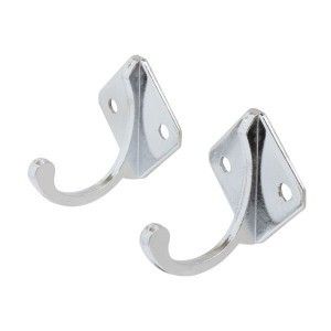 Крючок-вешалка мебельн 1-рожк СТАНДАРТ 1011 CP хром (2шт цена за уп) Инд. уп. на подвес(600,50)