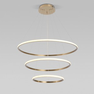 EUROSVET св-к подвесной св/д 155W 11500lm 2K-6K 800х800х1350 латун Collars 90264/3 a064103