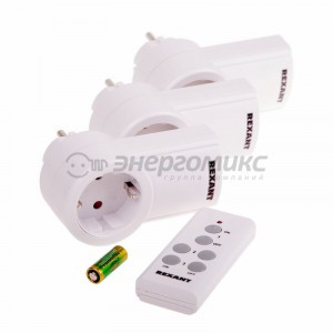 Rexant радиоуправляемая  розетка c пультом RX-003 (один пульт, три розетки), 10-6030