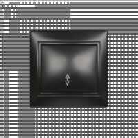 Smartbuy Венера выкл. СУ проходной 1-клавишный 10А черный  (SBE-01b-10-SW12-0-c)