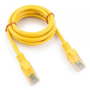 Cablexpert патч-корд UTP cat5e, 1м, литой, многожильный (желтый)