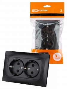 TDM Лама роз. СУ 2 мест. 16А (земля) графит SQ1815-0625