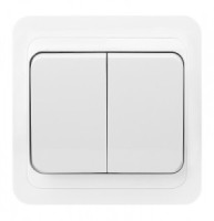 Smartbuy Марс выкл. СУ 2-кл. 10А белый, керамика  (SBE-02w-10-SW2-0-c)