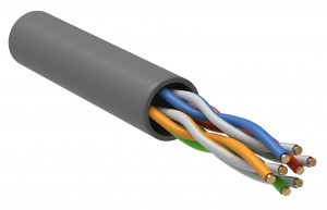 GENERICA кабель витая пара U/UTP 4х2х24 AWG Cat5e CU, 305м, (цена за м) BC1-C5E04-111-305-G