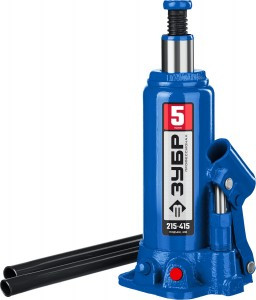 Домкрат ЗУБР "ПРОФЕССИОНАЛ" бутылочный гидравл., 5т, 215-415мм zu43060-5_z01