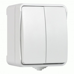 SmartBuy Сатурн выкл. ОУ 2-кл. 10А белый IP54 SBE-04g-10-SW2-0