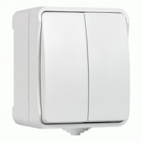 SmartBuy Сатурн выкл. ОУ 2-кл. 10А белый IP54 SBE-04g-10-SW2-0