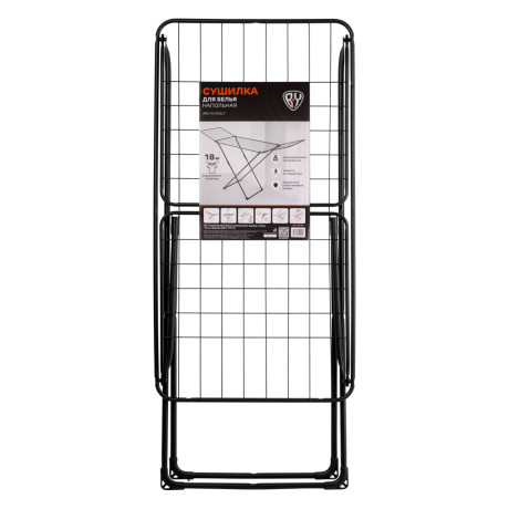 VETTA Сушилка напольная 18 м, окраш.сталь, черная, СБ1-ГЛ/Ч