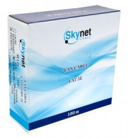 Кабель SkyNet Premium UTP outdoor 4x2x0,51, трос, медь, FLUKE TEST, кат.5e одножил.,100 м, box,черн