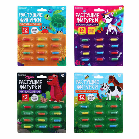 ИГРОЛЕНД Растущие фигурки, пенорезина, 15х23см, 4 дизайна