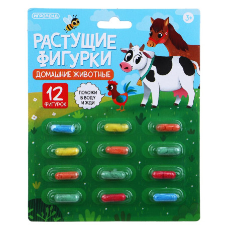 ИГРОЛЕНД Растущие фигурки, пенорезина, 15х23см, 4 дизайна