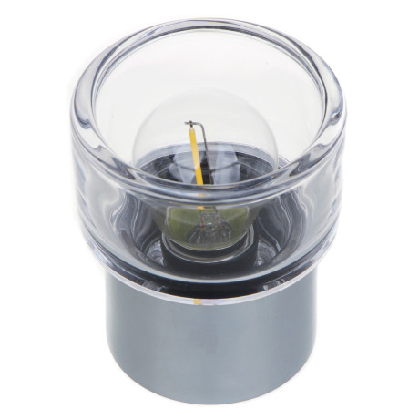 Светильник LED, 8х8х6 см, металл, стекло, 2xААА