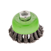 Щетка для УШМ, 65 мм, М14, &quot;чашка&quot;, крученая проволока 0.5 мм Сибртех