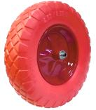 Колесо БЕСКАМЕРНОЕ полиуретан 4.00-8, Ø оси 16мм