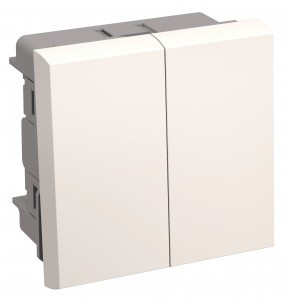 IEK ПРАЙМЕР ВК1-22-00-П выкл. СУ 2 кл. (на 2 модуля) серия 45х45 белый CKK-40D-VD2-K01