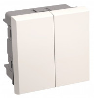 IEK ПРАЙМЕР ВК1-22-00-П выкл. СУ 2 кл. (на 2 модуля) серия 45х45 белый CKK-40D-VD2-K01