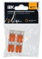 IEK клемма с рычагом СМК 221-612, 2х(0,5-6мм2) 41А (уп.4шт, цена за уп) UKZ40-612-004