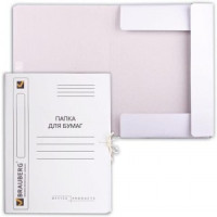 Папка д/бумаг с завязками BRAUBERG мел. карт., гарант. пл. 320г/м (на 200л)
