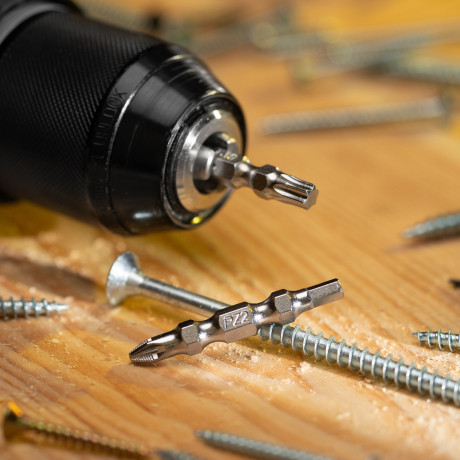 Набор бит двухстор., PH2-T30х45мм, PZ2-H4х45мм, сталь S2, 2 шт. Gross