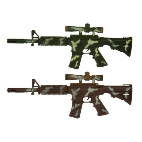 ИГРОЛЕНД Автомат, стреляет мягкими пулями, PP, EVA, картон, 20х52см, 2 дизайна