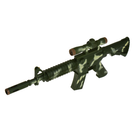 ИГРОЛЕНД Автомат, стреляет мягкими пулями, PP, EVA, картон, 20х52см, 2 дизайна