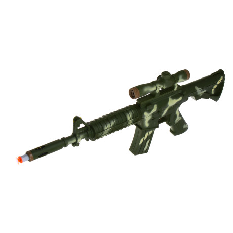 ИГРОЛЕНД Автомат, стреляет мягкими пулями, PP, EVA, картон, 20х52см, 2 дизайна