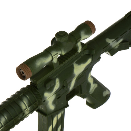 ИГРОЛЕНД Автомат, стреляет мягкими пулями, PP, EVA, картон, 20х52см, 2 дизайна