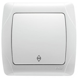 VIKO by Panasonic Carmen выкл. СУ 1 кл. прох. белый 90561004-RU (Турция)